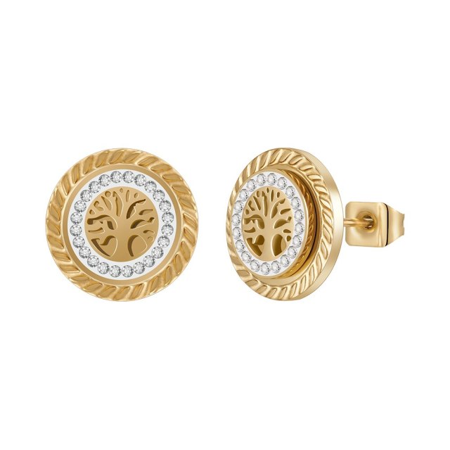 ENFASHION Aretes De Mujer Mud Zircon Series Stud Earrings For Women 18K Plated Gold In Earings Fashion Jewelry 1452 1453 1454