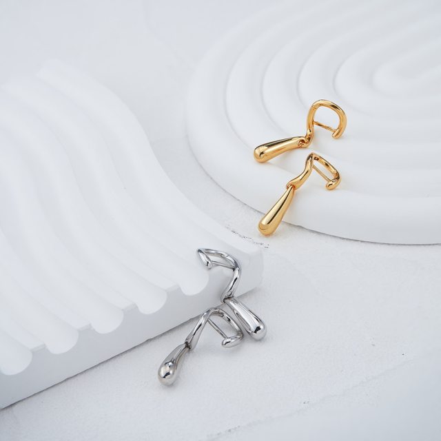 ENFASHION Aretes De Mujer Rain Drop Hook Shap Earrings For Women 18K Plated Gold Color In Earings Cute Fashion Jewelry Gift 1459