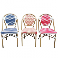 L-137 French Restaurant Garden Chairs Outdoor Cafe Furniture Bistro Set Rattan Chairs