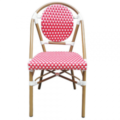 L-137 chaises de jardin de restaurant français meubles de café en plein air ensemble de bistro chaises en rotin