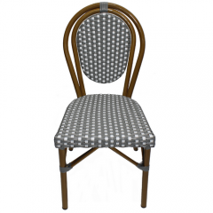 L-843 French Bistro Meubles d'extérieur en bambou Look Accoudoir Patio Chaise en rotin en osier