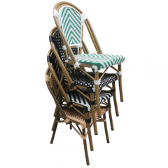 L-135V PE chaise de salle à manger en osier de rotin chaise de jardin en rotin classique