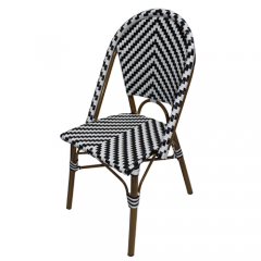 L-143N Outdoor Plastic Bamboo Furniture Aluminum French Style Bistro Rattan Dining Chair