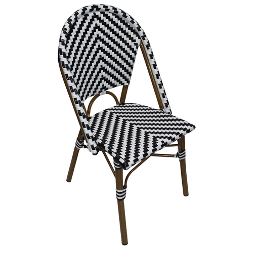 L-143N Outdoor Plastic Bamboo Furniture Aluminum French Style Bistro Rattan Dining Chair
