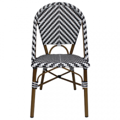 L-143N Outdoor Plastic Bamboo Furniture Aluminum French Style Bistro Rattan Dining Chair