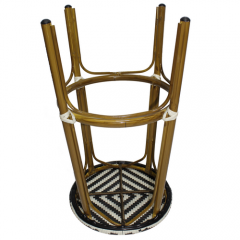 L-183 Modern Backless Round Seat Swivel Rattan Bar Chair