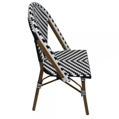 L-143N Outdoor Plastic Bamboo Furniture Aluminum French Style Bistro Rattan Dining Chair