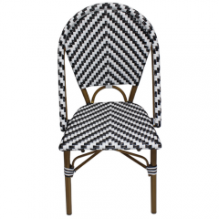 L-143N Outdoor Plastic Bamboo Furniture Aluminum French Style Bistro Rattan Dining Chair