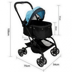 3720 Medium Pet Stroller BLUE