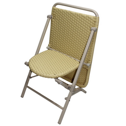 Aluminum Folding Rattan Chair