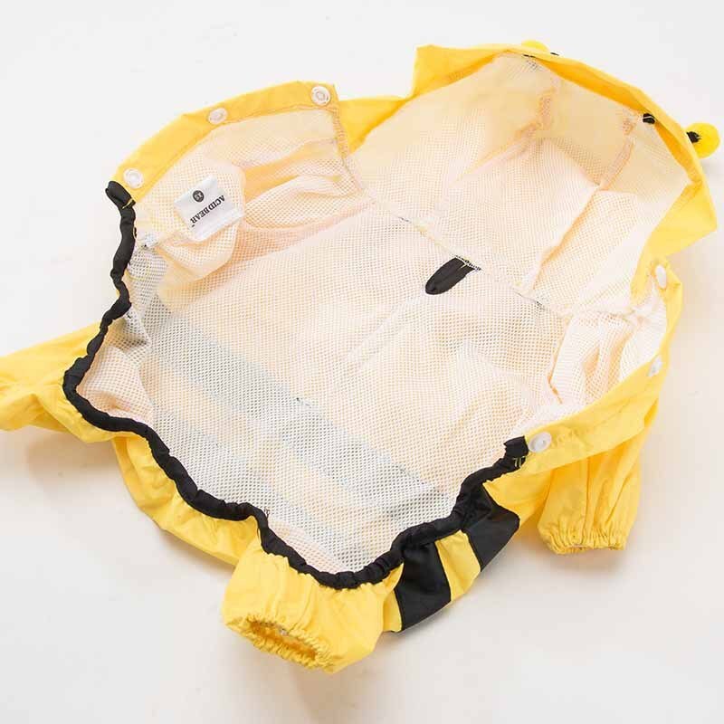 Waterproof Dog Raincoat With Hood Cute Bee Pet Dog Puppy Rain Coat Cloak Costumes Clothes for Teddy Corgi Schnauzer Bulldog