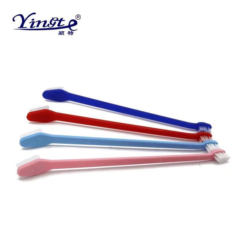 Pet Dog Cat Two-sided Tootbrush Pet Soft Dental Cleaning Tools For Puppy Kitten Pets Mouth Health Cleaner Pet Supplies Products