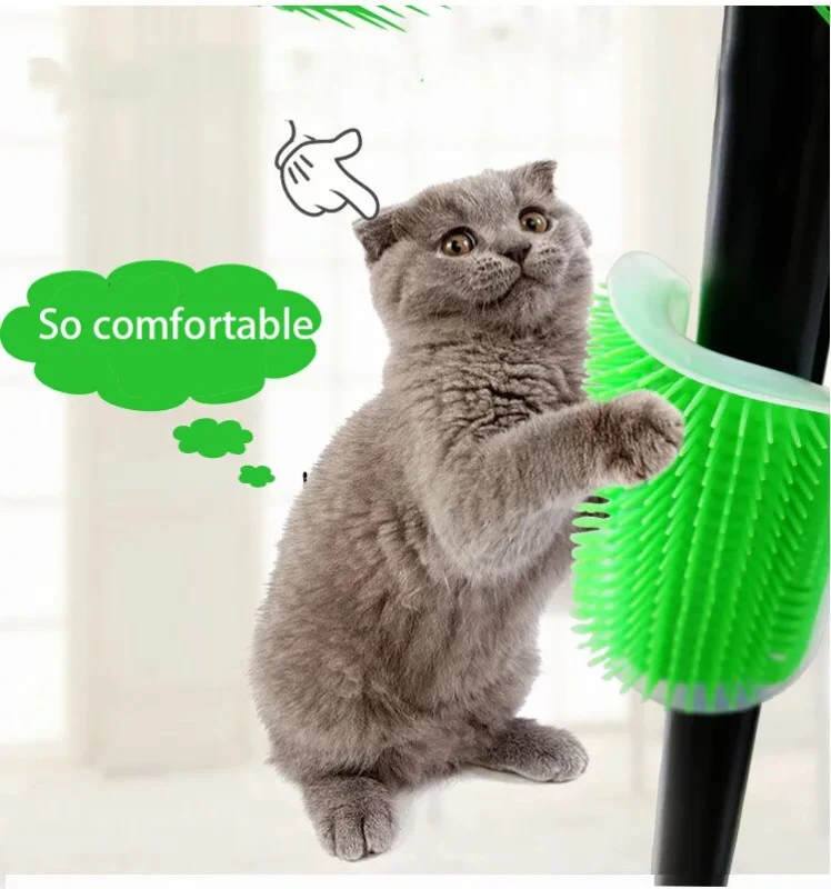 Pet Cat Comb Removable Cats Corner Scratching Rubbing Brush Pet Hair Flea Remover Massage Comb Pet Cats Dogs Supplies Products