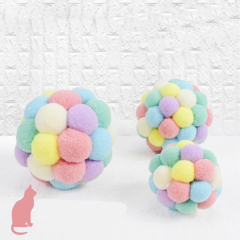 Pet Dog Cat Ball Toys Stuffed Squeaking Pet Toy Cute Plush Puzzle for Dogs Cat Chew Squeaker Squeaky Toy for Pet