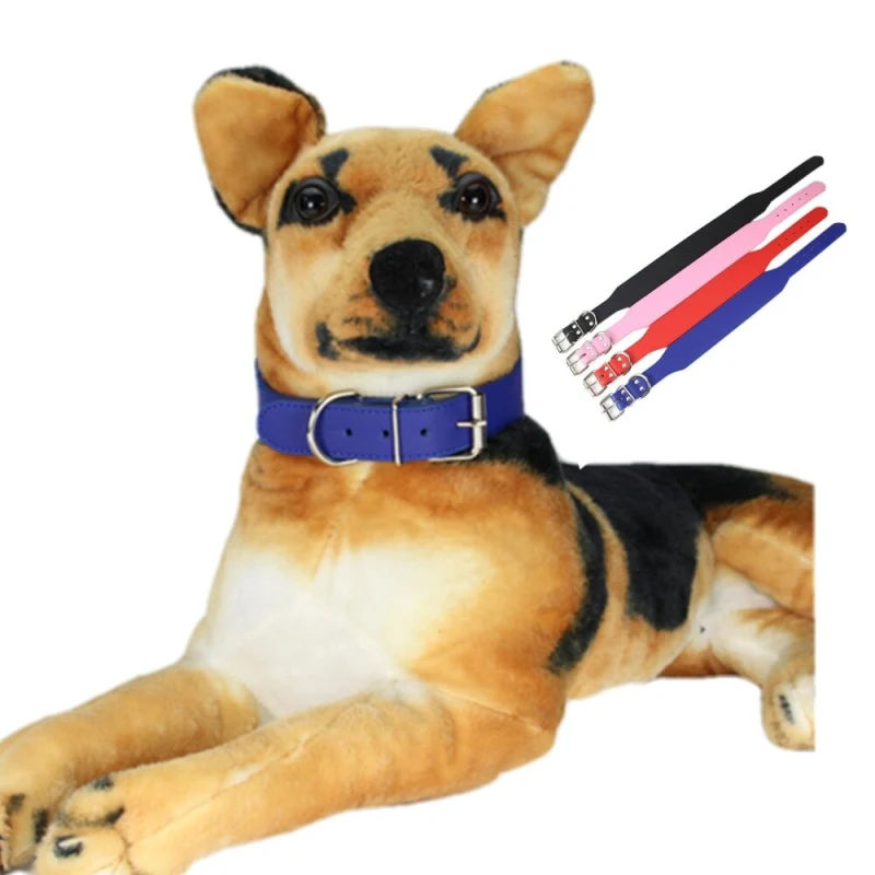 Leather Pet Dog Cat Collar Adjustable Dogs Cats Collars Control Handle Training Pet Puppy Kitten Collar Pet Supplies Products