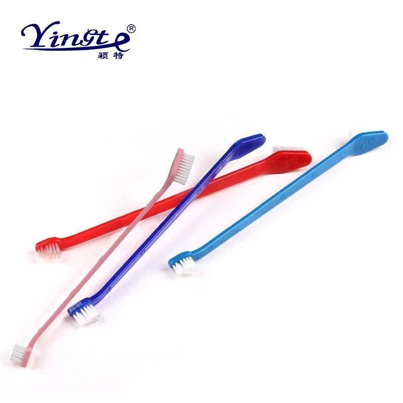 Pet Dog Cat Two-sided Tootbrush Pet Soft Dental Cleaning Tools For Puppy Kitten Pets Mouth Health Cleaner Pet Supplies Products