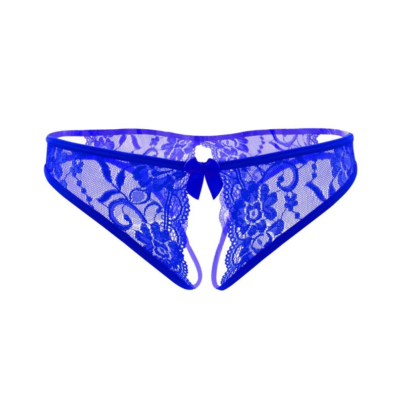Women Sexy Lingerie hot erotic sexy panties Open lace  porn lace underwear Crotchless underpants sex wear briefs with bow front