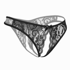 Women Sexy Lingerie hot erotic sexy panties Open lace  porn lace underwear Crotchless underpants sex wear briefs with bow front