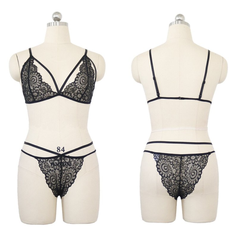 LEECHEE Sexy underwear  new fashion  foreign  trade  European  and  American  sexy  lingerie women's  lace  perspective  set