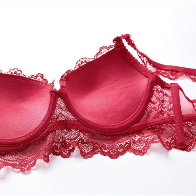 Free shipping Fashion sexy lingerie underwear women female sexy lace adjustable bra set thin plus size push up bra set