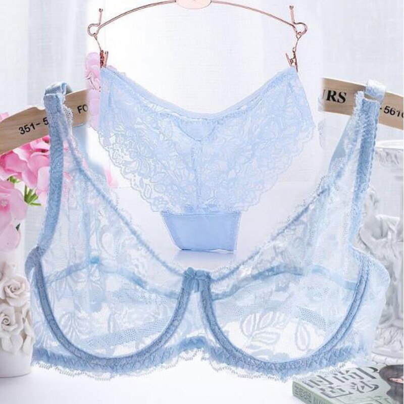 ultra - thin lace sexy bras ladies bra sets women underwear lace underwear intimate noble young girl brassiere sets