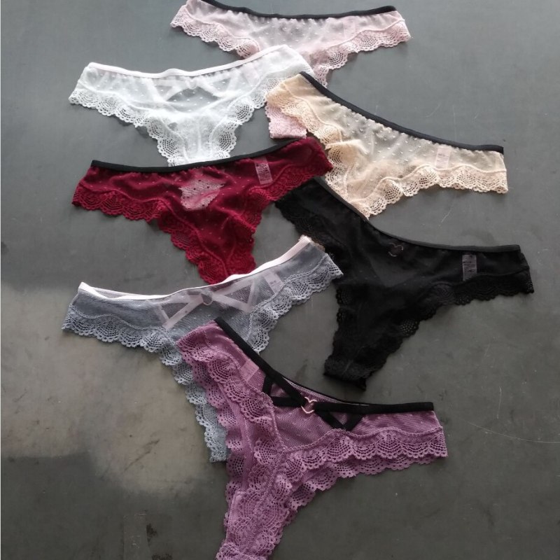 LEECHEE BRAND Romantic Sexy Lace Underwear Women Hollow Out Panties Sex String Transparent Thong Seamless Briefs Female Lingerie