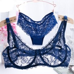 ultra - thin lace sexy bras ladies bra sets women underwear lace underwear intimate noble young girl brassiere sets