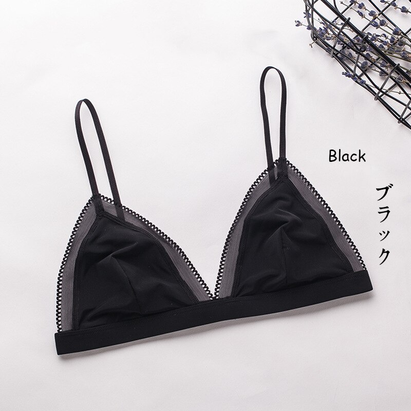 LEECHEE New Mulfruits Silk Brassiere for Women Sexy Lace Lingerie Ultra-Thin French Style Comfortable Bralette No Rim Bra Push-Up