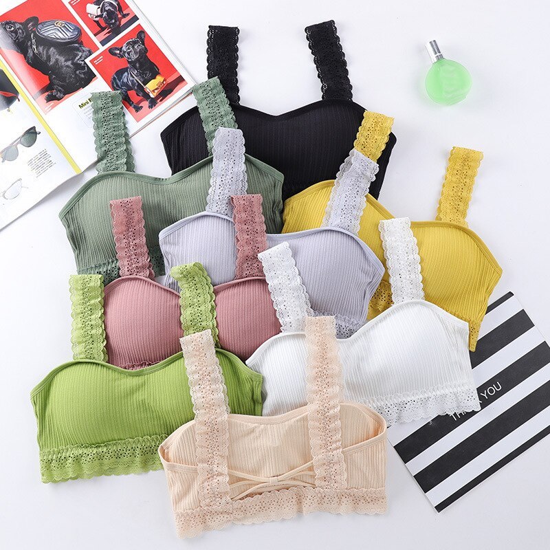 Leechee Sexy Beautiful Back Lace Tube Top Summer Camisole Tank Women Elastic Tight Female Underwear Multicolor Wrapped Chest