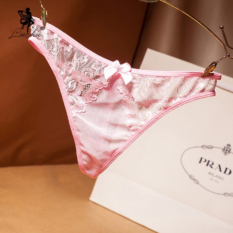 LEECHEE Sexy Women's Underpants Sheer Mesh Thong