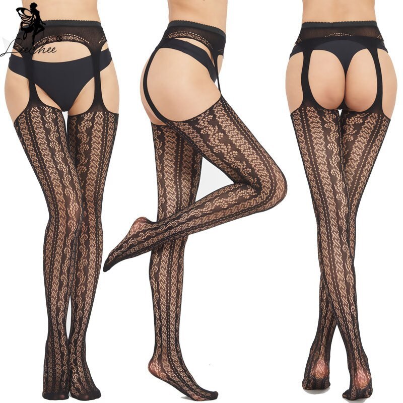 Leechee New Woman Erotic Stockings Pantyhose Lace Tights Stockings Female