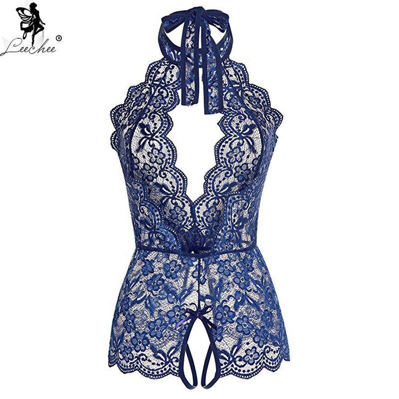 Leechee Sexy Bodysuit Floral Lace Sheer Bodysuits