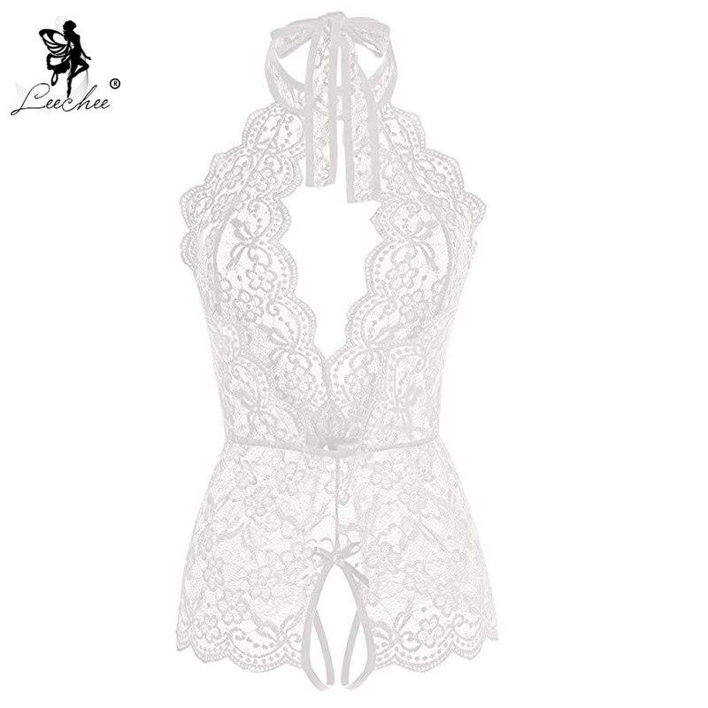 Leechee Sexy Bodysuit Floral Lace Sheer Bodysuits