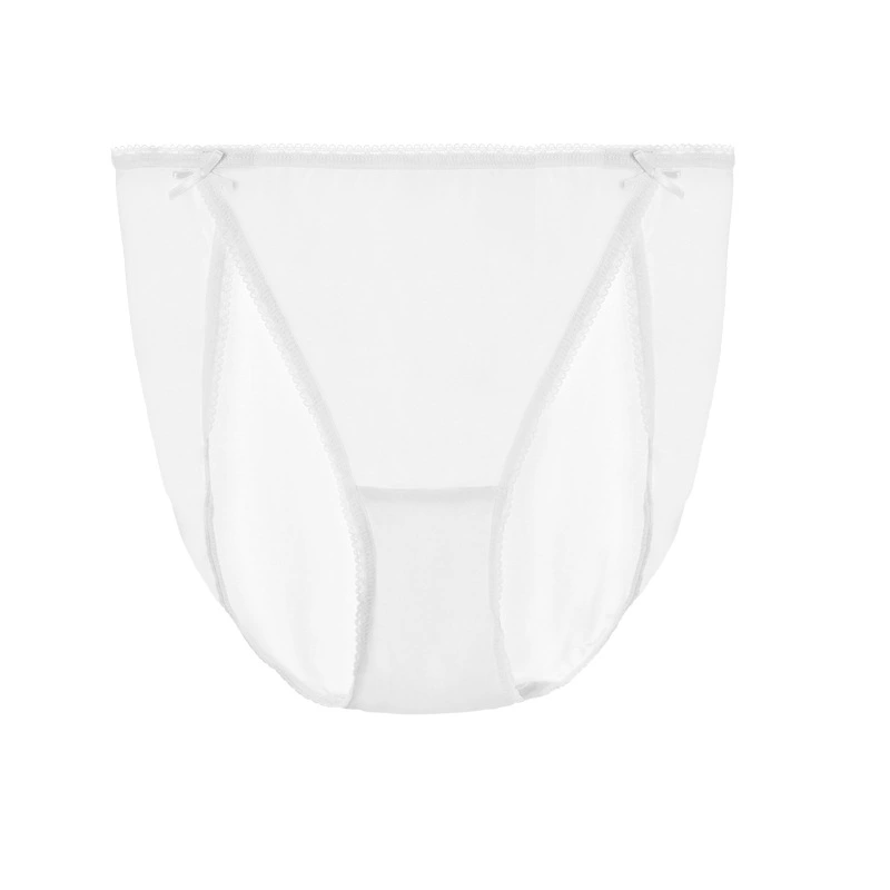 Pure  silk bow low waist women's briefs