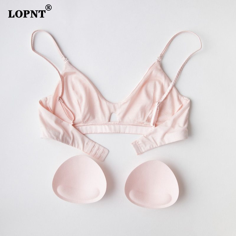 LVFAN Stitching Comfortable Binding Bra Back Closure Bra