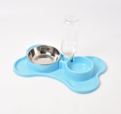 Pet supplies dog automatic water dispenser double bowl dog double bowl pet food basin Teddy fadou pet bowl