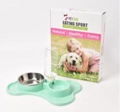 Pet supplies dog automatic water dispenser double bowl dog double bowl pet food basin Teddy fadou pet bowl