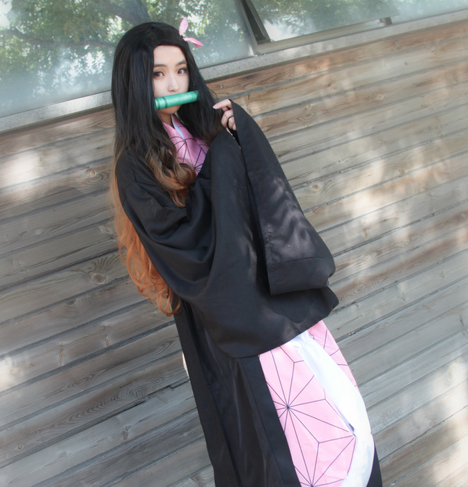 Demon Slayer  Kimetsu no Yaiba Kamado Nezuko Cosplay Suit Without Shoes