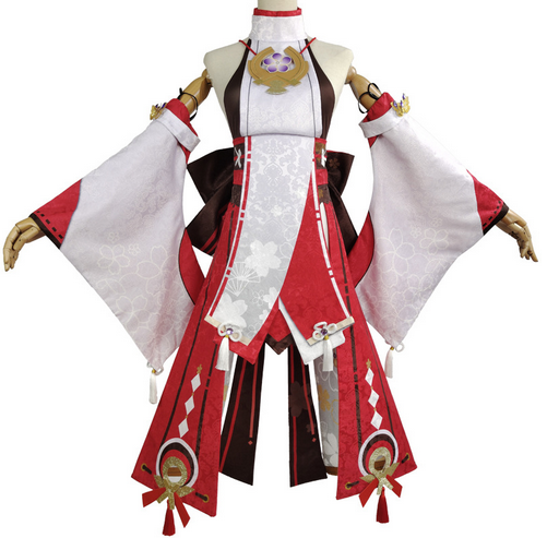 2 Sets Genshin Yae Miko Cosplay Suit