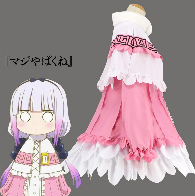 Anime Miss Kobayashi's Dragon Maid Kanna Kamui Connor cute cosplay lovely dress costume set