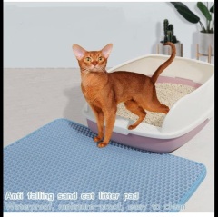 Source manufacturer's cat litter mat pet mat anti belt out double-layer gray large waterproof EVA cat litter mat