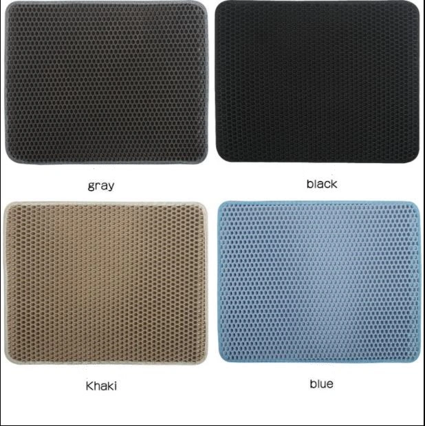 Source manufacturer's cat litter mat pet mat anti belt out double-layer gray large waterproof EVA cat litter mat