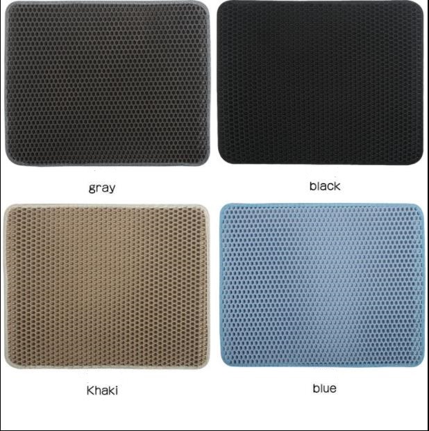 Source manufacturer's cat litter mat pet mat anti belt out double-layer gray large waterproof EVA cat litter mat