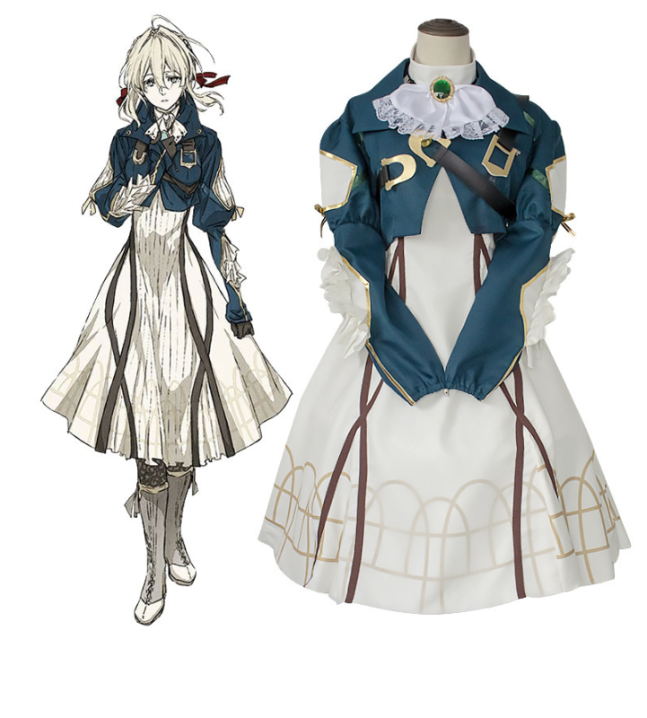 Anime Violet Evergarden Cosplay Suit With Wig