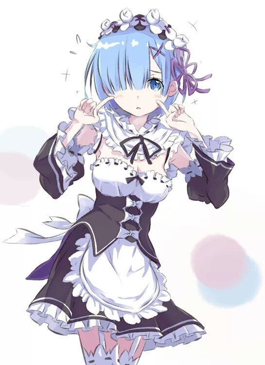 Anime Re:Life In  Different World From Zero Remu Rem Ram Cute Maid Cosplay Set Black and White Lovely Dress Costume