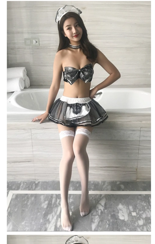 Sexy uniform tempting maid skirt lace sexy cute playful open file cosplaying sexy underwear