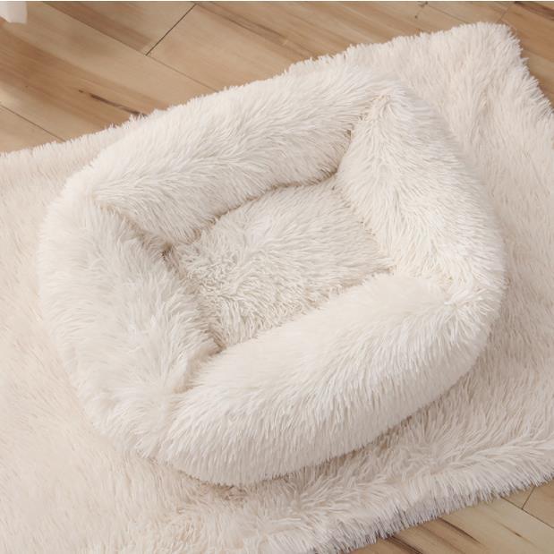 The manufacturer directly provides Plush cat's nest dog's nest autumn and winter warm square pet nest medium and small dog bed cat mat