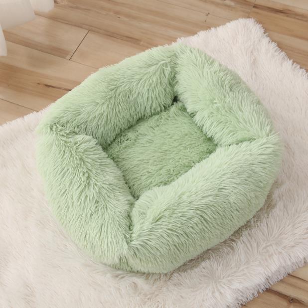 The manufacturer directly provides Plush cat's nest dog's nest autumn and winter warm square pet nest medium and small dog bed cat mat