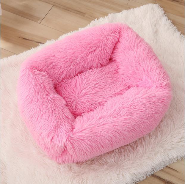 The manufacturer directly provides Plush cat's nest dog's nest autumn and winter warm square pet nest medium and small dog bed cat mat