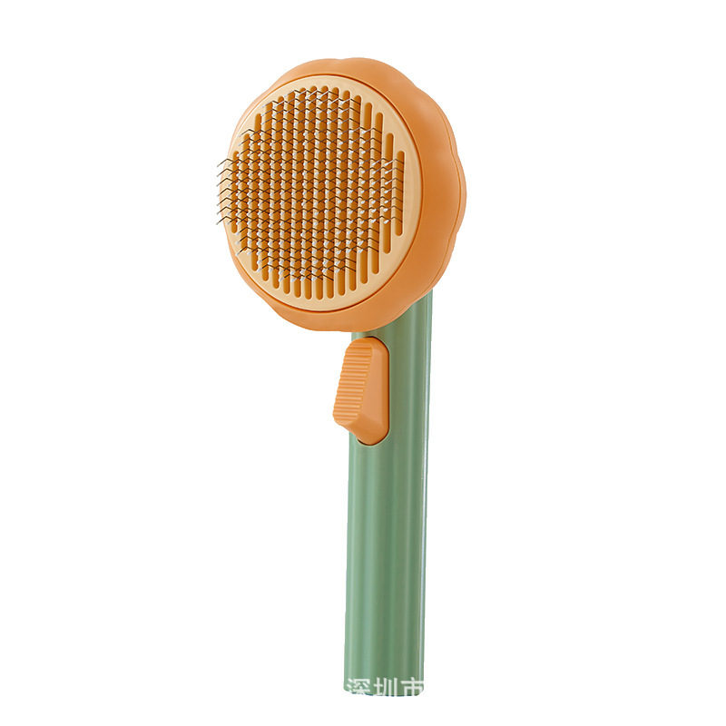 New Pet Comb to Remove Floating Hair Comb One Key Hair Removal Self Cleaning Comb Dog Long and Short Hair Open Knot Comb
